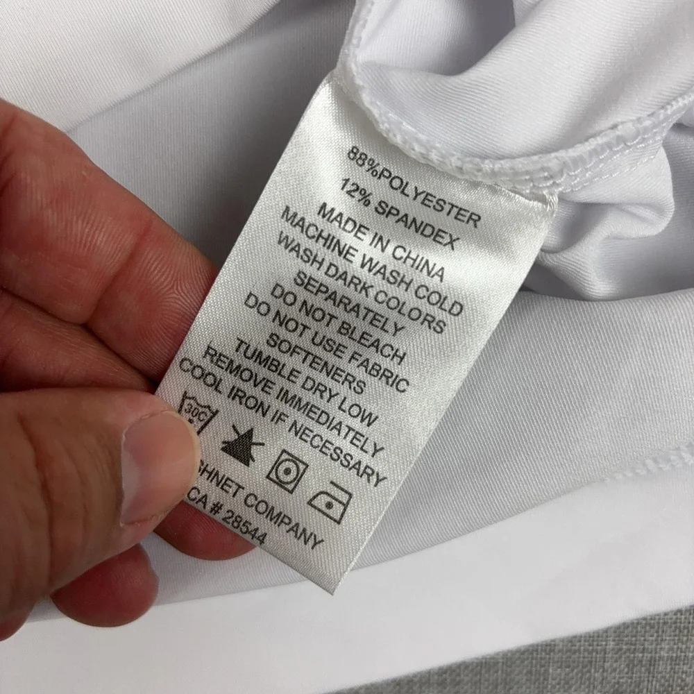 FootJoy Golf Polo Shirt Mens L White ArchKey Solutions Stretch Short Sleeve
